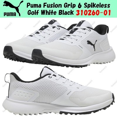 Puma Fusion Grip 6 Spikeless Golf White Black 310260-01 Men's Size