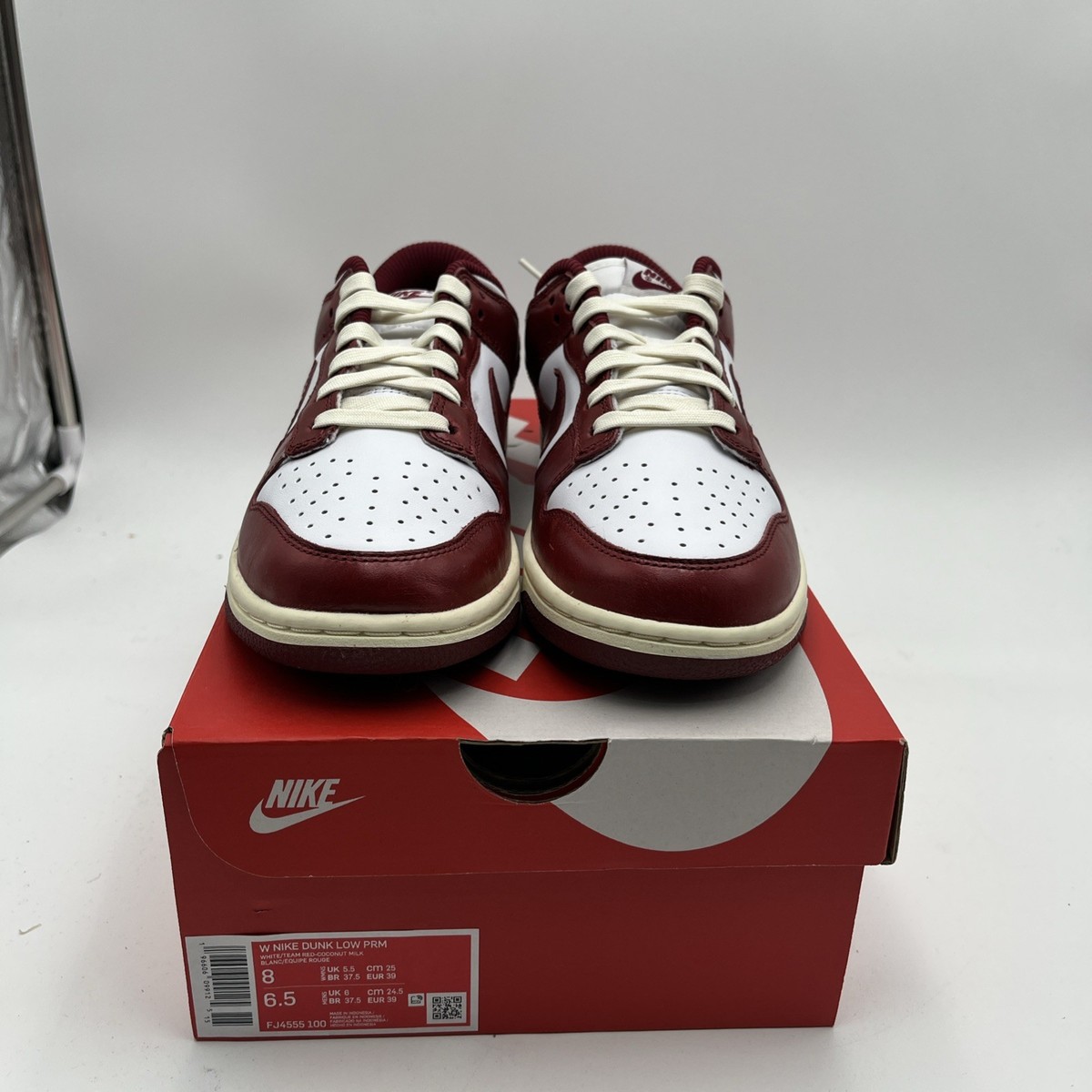Nike Dunk Low PRM Vintage Team Red FJ4555-100 Womens New size 8 | eBay