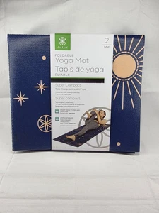 Gaiam Yoga Mat - Folding Travel Fitness/Exercise/Yoga Mat Midsummer Nights, 2mm