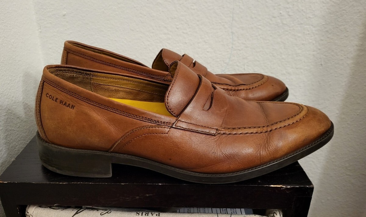 Cole Haan Luxury Hawthorne Penny Loafers Cognac 9.5 M Men main image 3