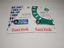 SanDisk Cruzer Dial USB 2.0 Flash Drive 16 GB Lot of 2 Blue  Red