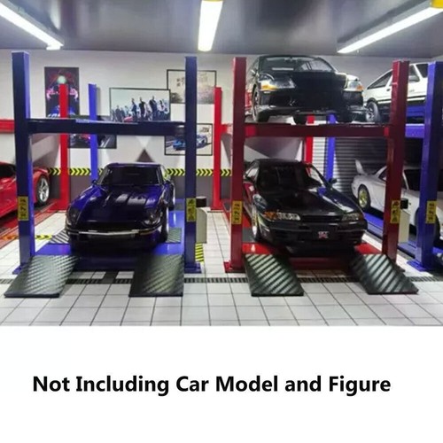 1/18/24/43/64 Diorama Car Park Model Double Lifter Rack Garage Scene Display Toy - Picture 3 of 22