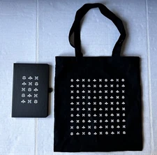 IBM Computer Logo Eye Bee M Black Tote Bag New Swag Employee Item & Journal Book