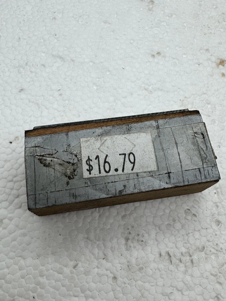 Vintage Metal “ARCO Atlantic Richfield Company” Metal Wood Block Ink Stamp - Image 4 of 4