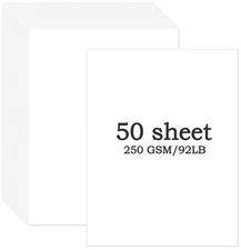50 Sheets Thick Paper White Cardstock 5 x 7 Inch Smooth Heavy Cards Stock Pri...