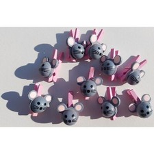 10x/50x Dekoklammer Mäuschen Memoclip Maus Notiz Clip Memo Geschenk Holz Klammer