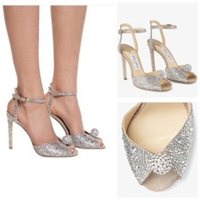 Jimmy CHOO Sacora 100 Sandals with Crystals and Sphere Detail 41 1,895