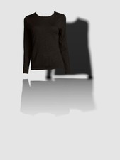  250 Neiman Marcus Women's Brown Cashmere Long Sleeve Crewneck Sweater Size L