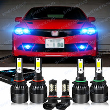 Faro LED + Bombillas antiniebla azul hielo para Honda Civic 2006-2013 2014 2015