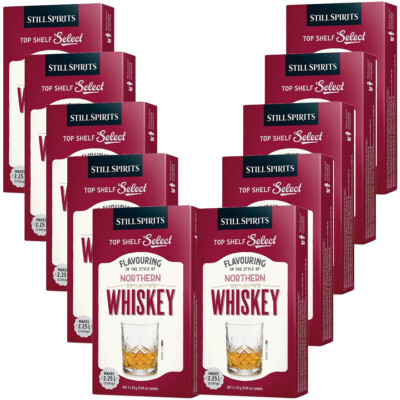10 x Still Spirits Top Shelf Select Northern Whiskey Essence 2 Sachet Make 2.25L