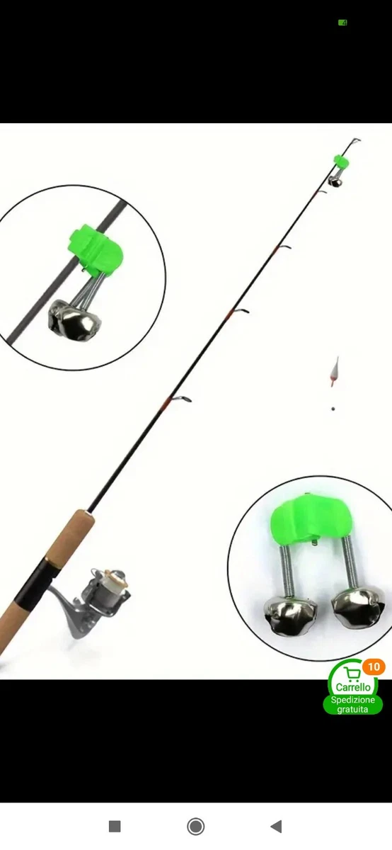 Campane da pesca con luci, campanelle per canne da pesca e luci