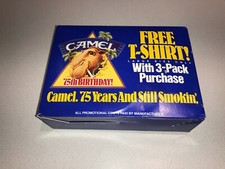 NOS Vintage Camel Cigarettes 1988 75th Birthday Joe T-Shirt Size L in Box