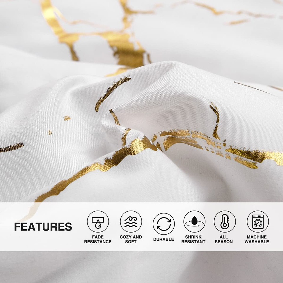 Marbled Quilt Duvet Doona Cover Set Queen King Size New Soft Bedding