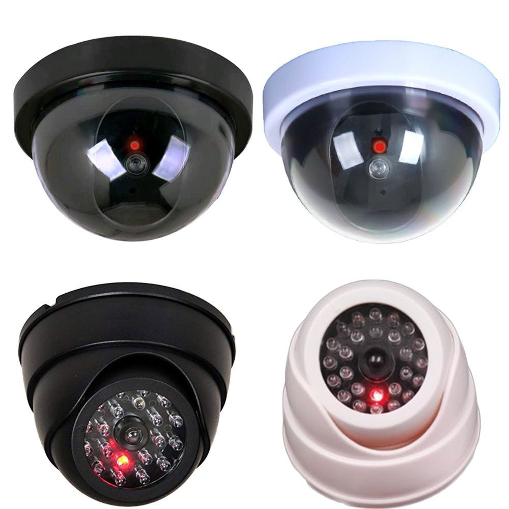 Surveillance Simulation Dome Dummy Camera Fake Monitor Flashing LED Light CCTV