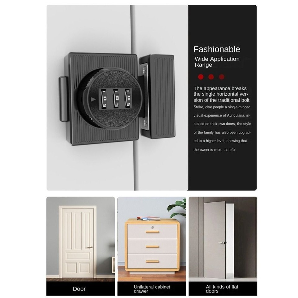 3 Digit Drawer Password Lock Replacement Code Lock Door