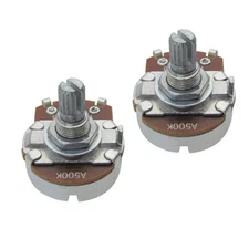 2x Guitar Bass Potentiometer Short Shaft  Pot Volume Control A B 250 500K