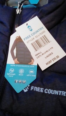 ルシア NEW Free Country Women's Lightweight Down Vest Size Small $90