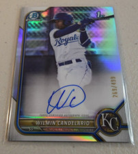 2022 Bowman Chrome /499 WILMIN CANDELARIO 1st Rookie Refractor Auto