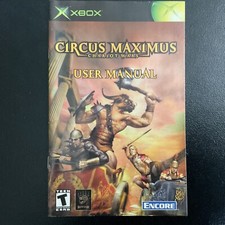 Circus Maximus Chariot Wars Microsoft XBOX Instruction Manual Only