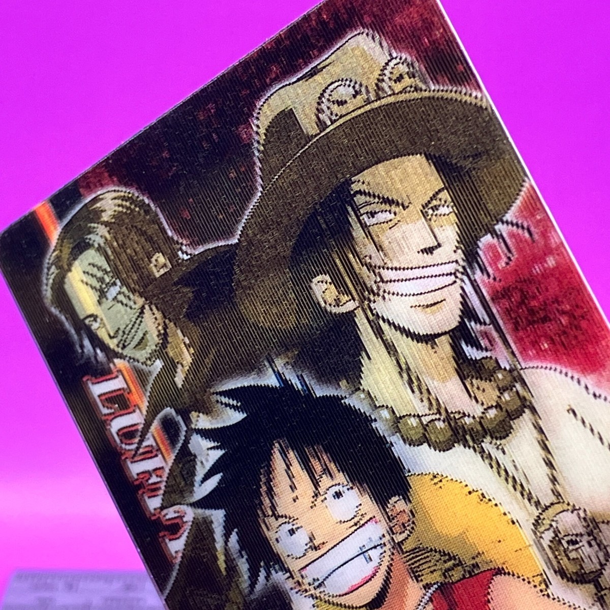 Luffy Shanks Ace 101 One Piece King of Pirates Gummy Card 3D