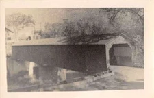 Shushane New York Old Covered Bridge Real Photo Antique Postcard K36033
