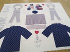 Lizzie Beth & Meow Cloth Doll & Kitty Pattern Pillow Panel Wamsutta OTC  — photo 1