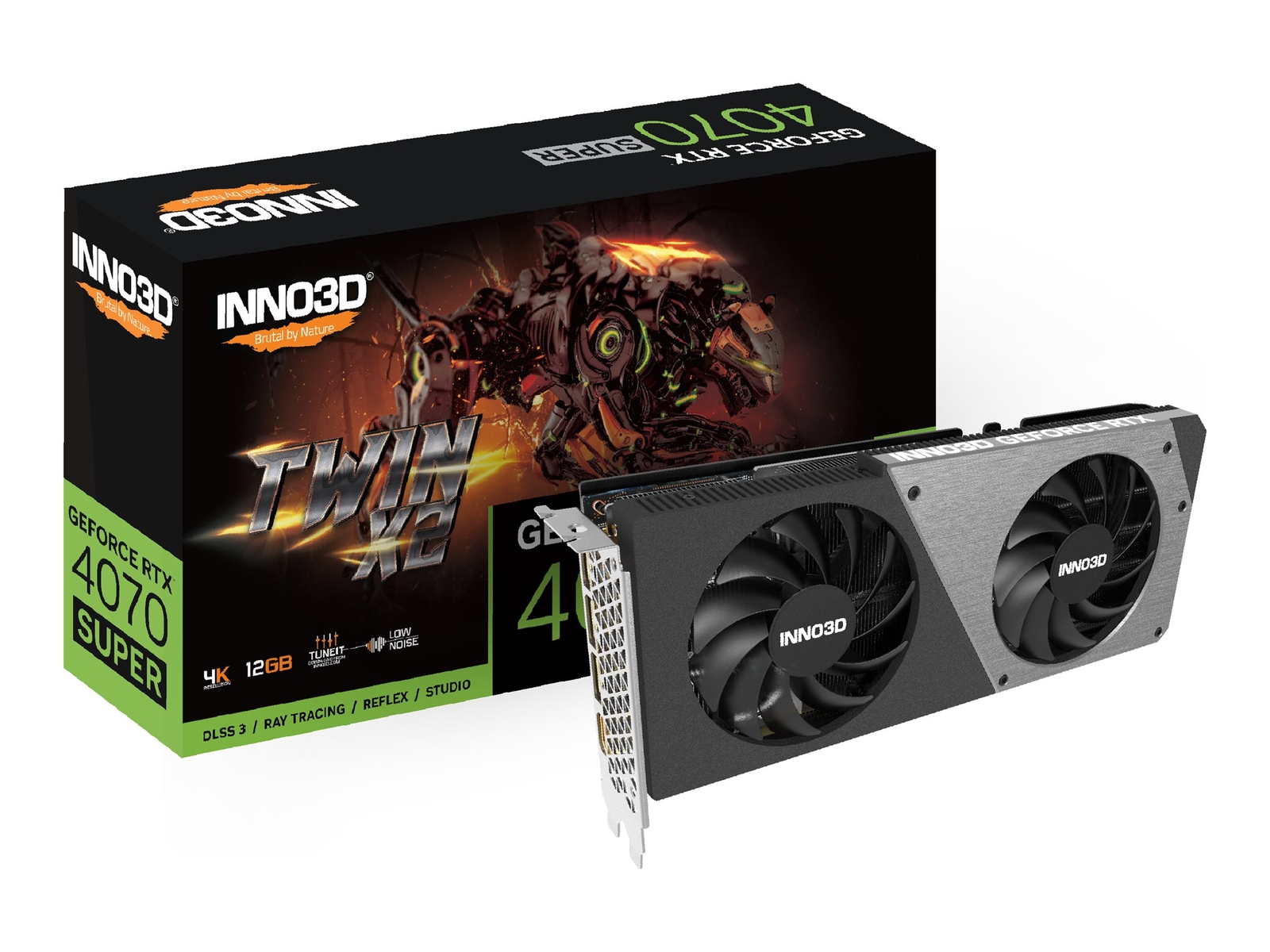 Inno3D GEFORCE RTX 4070 SUPER TWIN X2 Scheda grafica N407S2-126X-186162N