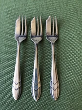 Lot of 3 Traditional Pastry Forks, MS Ltd EPNS Nickle-Silver, Sheffield England