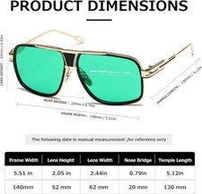 Sunglasses Men Women Unisex Goggle Alloy Big Frame Metal Punk Style Shield