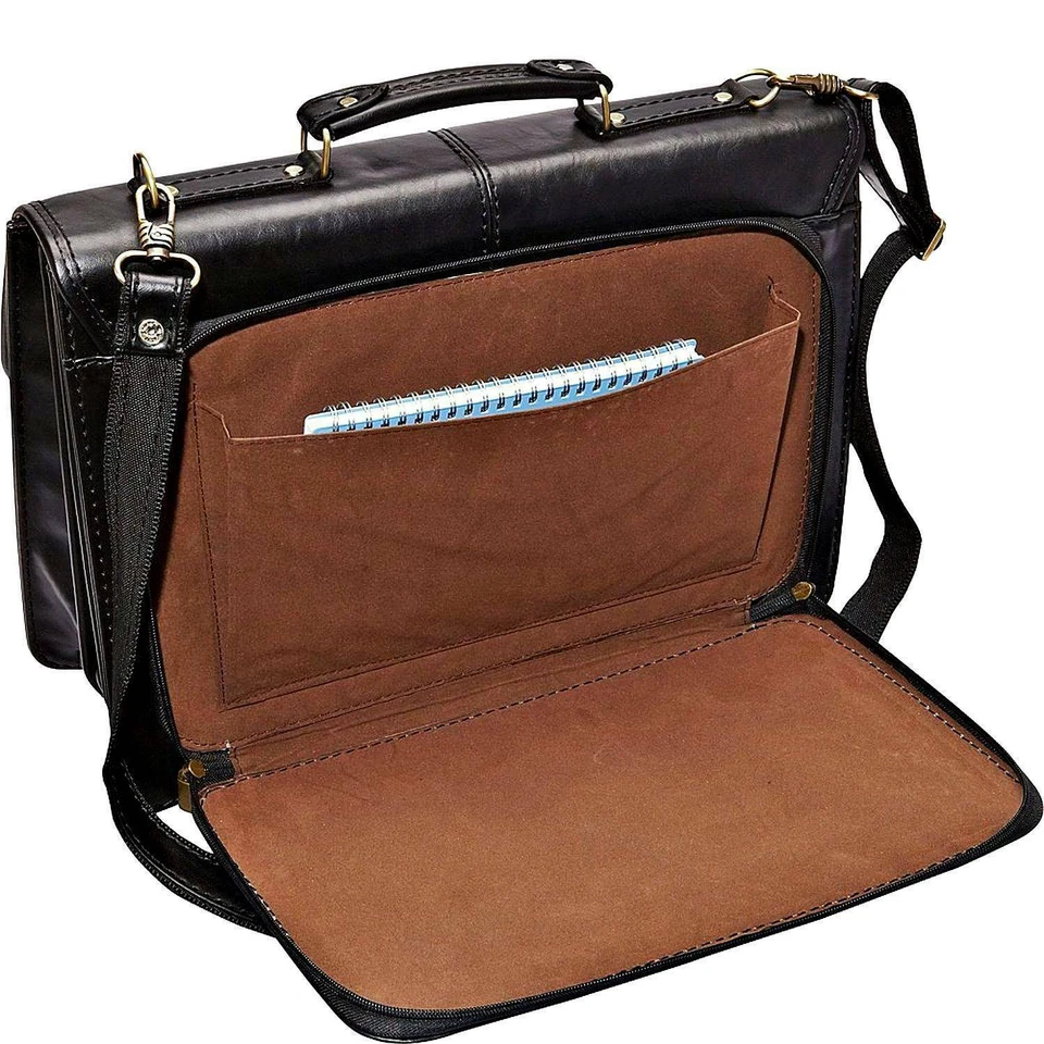 【NUEVO】MALETÍN EJECUTIVO JEFFERSON DE CUERO AMERILEATHER 2550-9 - NEGRO Foto 2 de 4