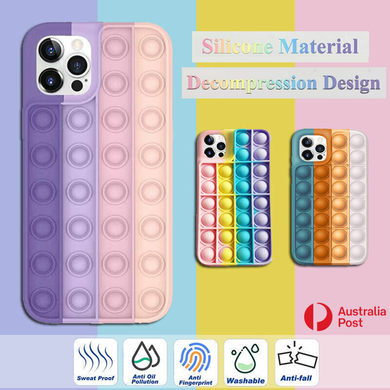 Pop Fidget Toys Push It Bubble Phone Case For iPhone Plus X XR