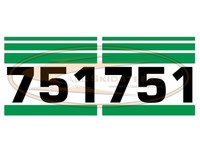 Bobcat 751 Side Decal Sticker Kit Skid Steer Loader Number With Stripes Bobcat 751 Side Decal Sticker Kit Skid Steer Loader Number With Stripes