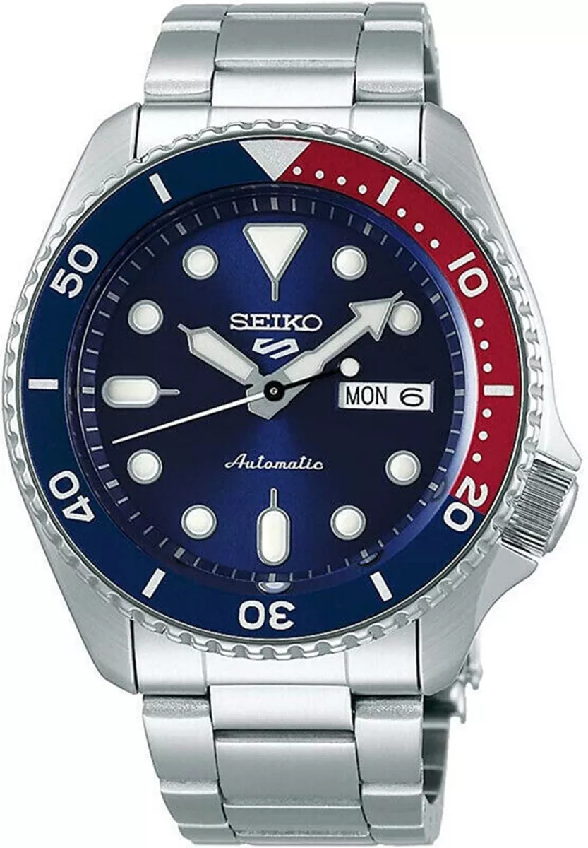 Seiko 5 Sports SRPD53K1 Pepsi Color Automatic Mechanical Diver Men Watch  GENUINE | eBay