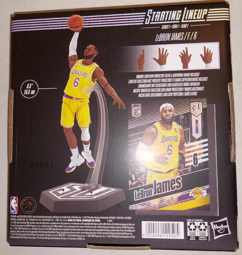 2022 HASBRO Starting Lineup NBA Lebron James Sealed, NEW, MINT, Lakers