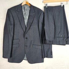 Autograph Alfredo Rodina 2PC Suit Charcoal Grey 100% Wool Tailored 40R / W36 L31