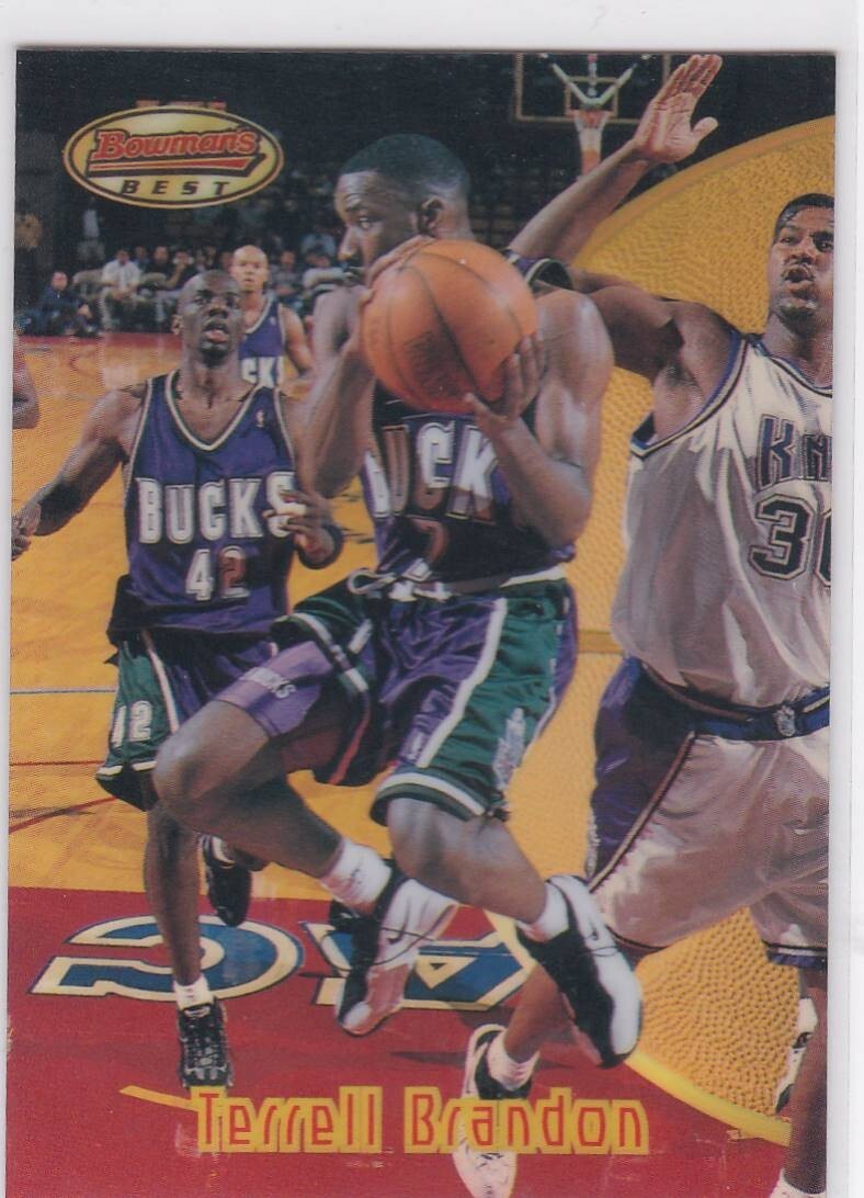 1997-98 Bowman's Best Refractor #25 Terrell Brandon Bucks Free Shipping!