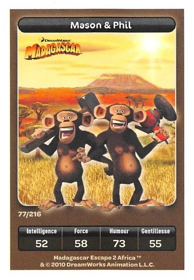 Carte Carrefour Dreamworks - Madagascar - Mason & Phil Spéciale N°77 - Photo 1/1