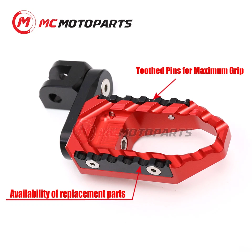 Clavijas de pie anchas de descenso TRC de 40 mm para Kawasaki Versys 650 KLE 2015-2020 Foto 2 de 4