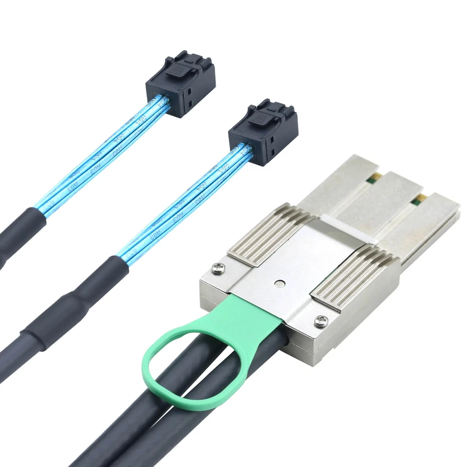 MINI SAS HD SFF-8088 8X 68P I/O male to 2X Mini SAS HD SFF8643 36P Adapter cable - Image 4 of 4