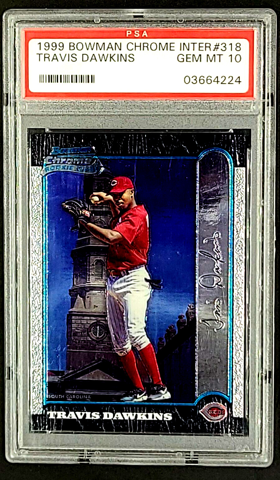 1999 Bowman Chrome International #318 Travis Dawkins RC Rookie ONLY PSA 10 Pop 1