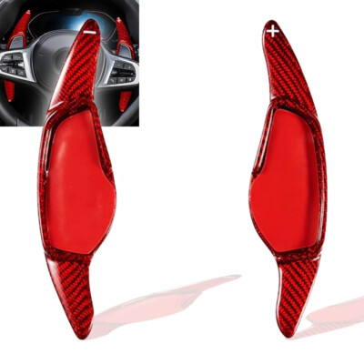 Red Real Carbon Steering Wheel Gear Shift Paddle Extension Fits G01 G02 X3 X4