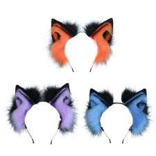 Cute Wolf Ears Shape Hair Hoop Kids Adult Headband Makeup Hair Accessories
