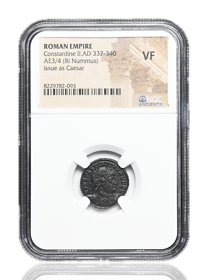 ローマ紀元後337～340年ConstantineⅡCAESAR NGC ROMAN EMPIRE CONSTANTINE II AD 337-340AE3/4 (BI NUMMUS) issue As