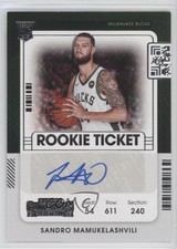 2021-22 Panini Contenders Rookie Ticket Sandro Mamukelashvili #149 Auto 0x6p