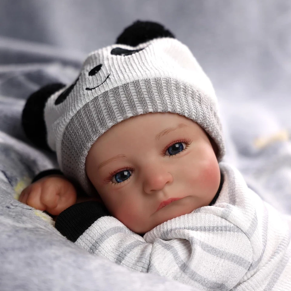 Reborn Boys Dolls 20 Pollici Aiden Realistic Baby Doll Bambola Realistica Baby D - Immagine 2 di 4