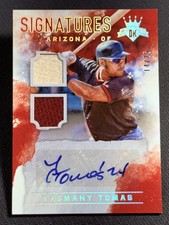 2017 Panini PLATINUM DUAL PATCH / BAT AUTO DIAMOND KING Yasmany Tomas 14/25