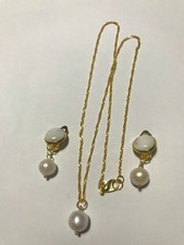 Ohrclips/Kette/Set/Naturzuchtperlen 10-11 mm/Geschenkbox