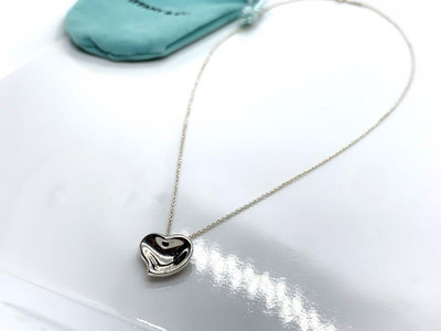 Tiffany & Co. Full Heart Necklace Silver 925 w/ pouch 41cm from