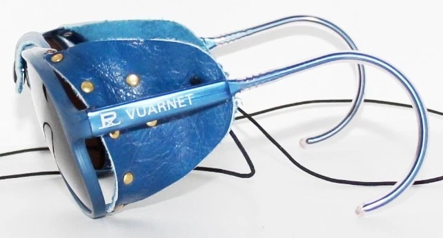 500 $ Gafas de sol Vuarnet 430 Glacier Azul Gancho con cable PX5000 Lente marrón mineral Foto 4 de 4