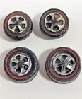 Hot Wheels Original RedLine Tires 2 Medium 2 Small Bearing style from 1968 to 70